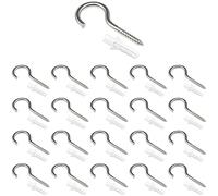 20 Pezzi Ganci Avvitabili in Acciaio Inox,M4 Gancio a Vite,Ganci Metallici a Vite