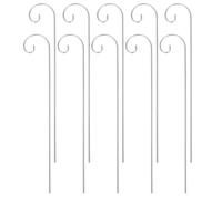 20 Pezzi Ganci da Giardino Decorativi in Ferro | Stile Minimalista Argento, Punta Affilata e Finitura Resistente, per Aiuole, Cortili e Aree Verdi