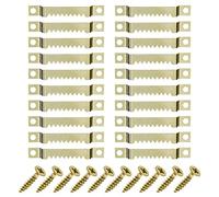20 pezzi Ganci dentati per quadri dentellati completi fi viti colore oro ottonati appendi Cornice Foto Gancio a Dente di Sega per la Maggior Parte Delle Cornici per Orologi da Parete Opere d'arte