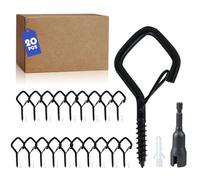 20 Pezzi Ganci Q-Hanger Neri, Ganci A Vite Per Soffitto Occhielli A Vite, Con 22 Fibbie Di Sicurezza, Ganci Muro Per Appendere Cesti Di Piante, Mangiatoie Per Uccelli, Lanterne, Tazze