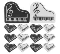 20 Pezzi Gommine a Forma di Pianoforte Tpr, Cute, per Studenti