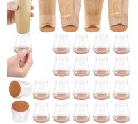 20 pezzi Gommini per Sedie Rotondi Con feltrini aggiornato ispessito, Coprigambe per sedie, Protezioni per Gambe di Sedie Mobili per Pavimenti in Legno, Adatto per diametri 3-3.8 cm