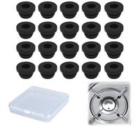 20 Pezzi Guide in Gomma Gommini per Supporti per Pentole Piedini in Gomma Fornello Camper Passacavo in Gomma per Auto Camper Accessori Compatibili con Aste da 5 mm di Dometic, Smev e Thetford