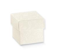 20 PEZZI HARMONY BIANCO Floreale Scatola portaconfetti fondo e coperchio 0LGN