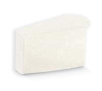 20 PEZZI HARMONY BIANCO Scatola fetta di torta portaconfetti 8 x 4.5 x 5 0LH7