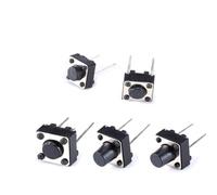 20 pezzi Interruttore a pulsante 6x6mm laterale 2 pin pannello momentaneo interruttore tattile DIP 2 pin 6x6x4,3/5/6/7/8 MM 6 * 6 * 4,3 MM(6x6x5mm)