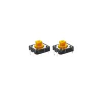20 pezzi Interruttore a pulsante tattile momentaneo 12 * 12 * 7,3 mm Pulsante microinterruttore con manopola Giallo Verde Rosso Kit 12x12x7,3(Yellow 20Set)