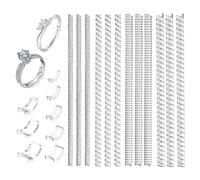 20 Pezzi Invisible Ring Size Adjuster, Regolatore della Misura dell'Anello per Anelli Sciolti, Invisibili Stringi Anello Molla Regolatori, Ferma Anello Silicone