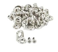 20 pezzi Italiana Ferramenta reggimensola con foro da 5 mm per connessioni resistenti alla tensione di pannelli di mobili Connettore angolare in acciaio inox look di SOTECH