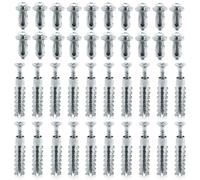 20 Pezzi Jack Nuts Petalo, Metal Petal Bolt Hollow Metal Wall Nut, Inserti per Parete Metallica cava, for Hollow Wall Iron Skin (Sliver,M5 × 25)