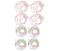 20 Pezzi Lacci per Scarpe a Gradiente Arcobaleno 140cm | Set, Rosa Chiaro e Multicolore, Ricambio per Vecchi Lacci, Stile Creativo e Chic