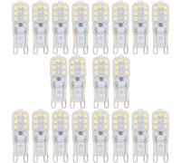 20 pezzi Lampade Lampadine Capsula Piccola a LED G9 2.5W Luce Calda 3000K 200Lm AC220V Sostituire Lampadina Alogena 20W