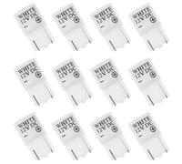 20 Pezzi Lampadina LED Bianca T10 12v Base a Cuneo per Pulsante | Illuminazione Uniforme, Prestazioni Stabili, Corpo Plastico e Metallo, per Indicatori e Sportelli Macchina