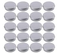 20 Pezzi Lattine di Alluminio 30ML Scatolette Alluminio Contenitori Vuoti per Cosmetici Barattoli Metallo Vasetti Alluminio con Coperchio Barattolini Aalluminio per Spezie Dolci Tè o Pillole No.12
