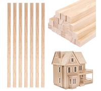 20 Pezzi Listelli Legno Quadrati 1,2 x 1,2 x 30 cm,Bastoncini per Lavoretti, Blocchi Quadrato di Legno di Pino Naturale per L'Artigianato,Modellazione, Supporto, Costruzione di Cornici