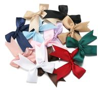 20 pezzi/lotto 8,5 * 8,5 cm fiocchi di nastro di raso colorati fiocco di nastro carino per decorazioni artigianali fai da te copricapo moda abbigliamento accessori-colore misto-8,5x8,5 cm