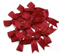 20 pezzi/lotto 8,5 * 8,5 cm fiocchi di nastro di raso colorati fiocco di nastro carino per decorazioni artigianali fai da te copricapo accessori di abbigliamento alla moda - rosso vino - 8,5x8,5 cm