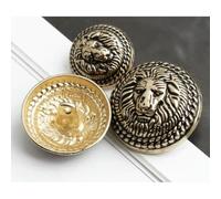 20 pezzi/lotto bottoni in metallo alla moda a forma di testa di leone, stile college britannico, retro, per abiti, giacche a vento, camicie, bottoni decorativi cuciti a mano-5-118-3-15MM