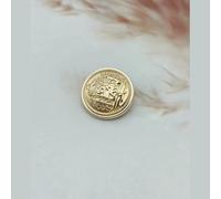 20 Pezzi/Lotto Bottoni in Metallo con Ali a Forma di Corona di Grano, Bottoni Decorativi Dorati con Fibbia per Giacca da Cucito Creativa