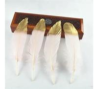 20 pezzi/lotto piume d'oca dorate e argentate per la creazione di gioielli, artigianato, vestiti, decorazioni con piume, accessori per matrimoni, decorazioni artigianali - oro rosa conchiglia