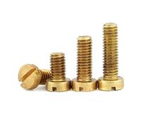 20 pezzi, M1.2 M1.4 M1.6 M2 M2.5 M3 M4 M5 M6 M8 Vite a testa cilindrica con intaglio in ottone Vite di riparazione in ottone(M6,20mm)