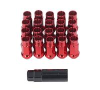20 Pezzi M12x1.25 Dadi per Ruote in Metallo Accessori per Auto Universali Adatti per Dadi per Dadi per Ruote (rosso)