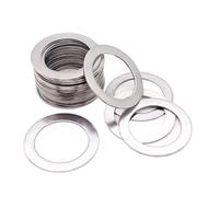 20 pezzi M14 M15 M16 M17 M18 0.1mm 0.2mm 0.3mm 0.5mm 1mm Rondella Piatta in Acciaio Inossidabile Guarnizione ultraSottile Spessore Sottile, 18x25x0.5, Taglia unica