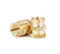 20 pezzi M4 inserto termico in ottone inserti for stampaggio a caldo iniezione inserti inserto filettato metrico doppio zigrinato for stampante 3D(M4(OD5),Length 20mm(20pcs))