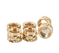 20 pezzi M5 M6 M8 in ottone filettato zigrinato inserto femmina in metallo for iniezione stampaggio a iniezione a caldo dado in rame incorporato stampa 3D(Length 6.5mm,M6 (OD8mm) 20pcs)