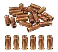 20 Pezzi M8 Boccole Filettate Per Legno, M8 x 30 mm Inserti Filettati Per Legno, Inserto Filettato Esagonale con Rivestimento in Zinco Colorato, Inserti Filettati per Mobili, Compensato