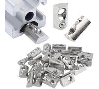 20 pezzi M8 scanalatura con scanalatura a sfera 8 per profilo in alluminio 4040 con sfera di centraggio, filettatura 40 serie Nutenstein M8, dado scorrevole in acciaio al carbonio, set per stampante