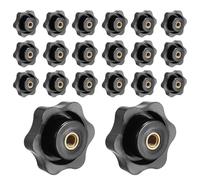 20 Pezzi Manopola di Serraggio con Filettatura Zigrinata M8, Universale Manopole Maniglia Stella Testa Serraggio Dadi Manopola per Macchine Utensili manopole barra filettata m8