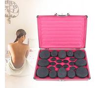 20 pezzi Massaggi Hot Stones Pietre laviche di massaggio Massaggi rilassanti Stones Pietre riscaldate laviche naturali per il riscaldamento per spa Massaggio ai piedi Rilassamento