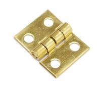 20 Pezzi Mini Cerniere in Ottone 1/4 di Pollice 4 Fori Pieghevoli Cerniere Piccole Cerniere per Cassetti con Viti per Armadi per Case delle Bambole (Oro)