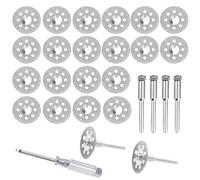 20 Pezzi Mini Dischi da Taglio Diamantati, Mini Disco Diamantato con Gambo da 3 mm, 22 mm Dischi Taglio per Tagliare Pietra, Vetro, Ceramica