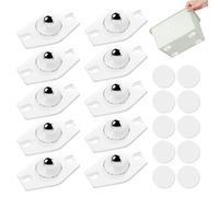 20 Pezzi Mini Girevole Ruote Adesivo Piroettanti in Plastica, Universale Senza Rumore Rotelle Girevoli Autoadesive a 360 Gradi, Ruote Girevoli in Acciaio Inossidabile per Varie Scatole di Stoccaggio