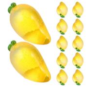 20 pezzi Mini limoni artificiali simulati, in resina gialla, finti frutti