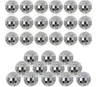 20 pezzi Mini Palla Disco - Ornamenti Riflettenti Argento Retrò Anni '70, Adatti per Decorare Stanze, Matrimoni, Feste, Natale, Camere da Letto, Casa, Pareti 5 cm,2 cm,3 cm,4 cmPMMA