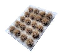 20 Pezzi Miniature Prato Ciuffi Vegetazione Artificiale Modellismo Nylon Compatibili con Diorami Ferrovia Paesaggio Tavolo Giardino, Marrone Scuro