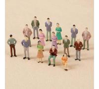 20 pezzi Miniature umane in scala 1:50, colorate, realizzate in plastica ABS, adatte per paesaggi, ferrovie, architettura e modelli in miniatura teatrali, ideali per la costruzione di scene fai-da-te,