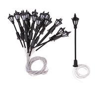 20 pezzi modello miniatura luci stradali HO OO scala LED bianco caldo 1:150