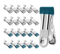 20 Pezzi Mollette Bucato Antisegno, Mollette in Acciaio Inox per Calze, Scarpe, Asciugamani, Sigillatura Alimentare, Foto