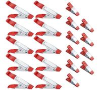 20 Pezzi Morsetti a Molla in Metallo, Clip a Molla con Punta Rivestita in Gomma, Mollette Pinzette Modellismo Antiscivolo per Campeggio, Teloni, Clip di Fondo, Clip Per Foto (4 pollici + 2 pollici)