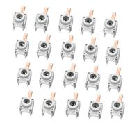 20 Pezzi Morsetti di Alimentazione per Pettine Quadro Elettrico, Terminali di Derivazione per Barra di Alimentazione, Sezione Cavo 6-25mm², Pin 4X2mm, Max 63A