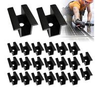 20 Pezzi Morsetto Centrale,Kit Di supporto Per Modulo Solare,Morsetti Centrali Per Pannelli Solari,Accessori Per Guida Di Montaggio PV Per 25-45MM Pannelli Solari Fotovoltaic,Nero