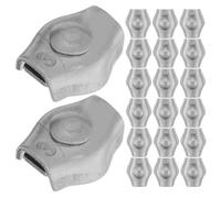 20 Pezzi Morsetto per Cavo in Acciaio Inox M3, Clip per Fune
