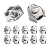 20 Pezzi Morsetto per Fune Metallica M3 Fermaglio per Fune Metallica per 1,5mm-3mm Fune Metallica per Il Fissaggio di Funi Metalliche e Funi Portacavi