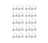 20 Pezzi Morsetto per Montaggio Antenna U-Bolt Hardware di Montaggio Morsetto per Albero 'Antenna Accessori per Staffa Un Ganascia Un V per