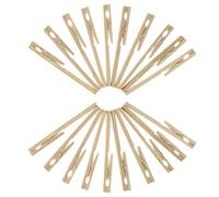 20 Pezzi Morsetto per Provette Beige in Bambù | Buona Capacità di Carico, Resistente AI Graffi, Adatto a Provette e Capi, Finitura Beige