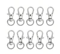 20 pezzi Moschettoni mini per portachiavi, anelli portachiavi in lega con gancio a molla, accessori per auto, ciondoli per borse, scuola, stile gotico e Y2K Tagli Unica,10 pezzi/confezione,5 pezzi/con